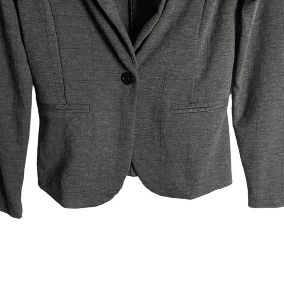 Ichi Women's Charcoal Gray Single Breasted Notch Lapel Blazer Sz XS - Picture 3 of 9